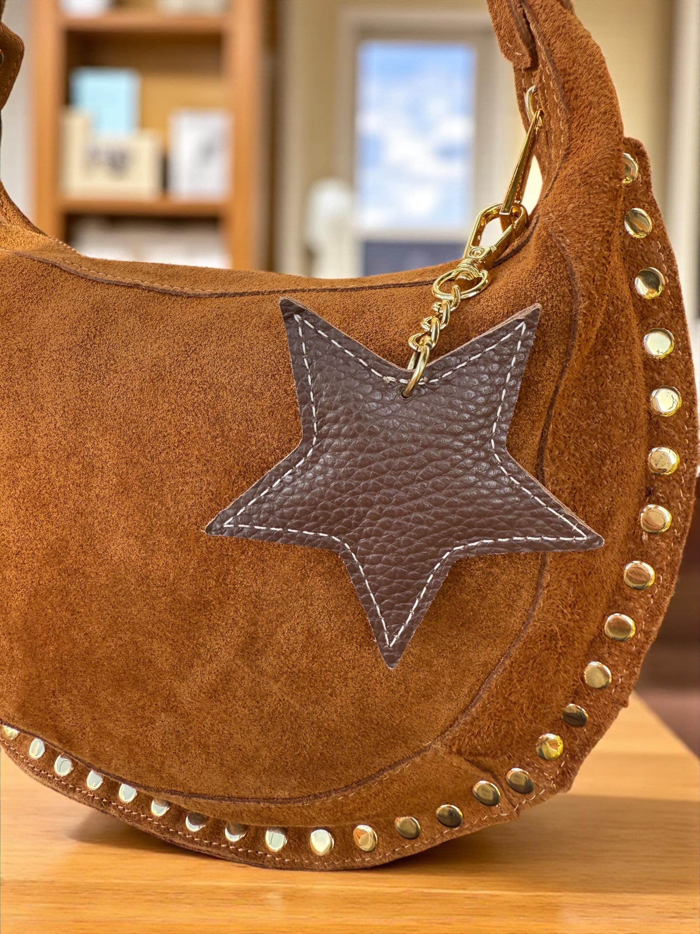 Charm para bolso de cuero con forma de estrella
