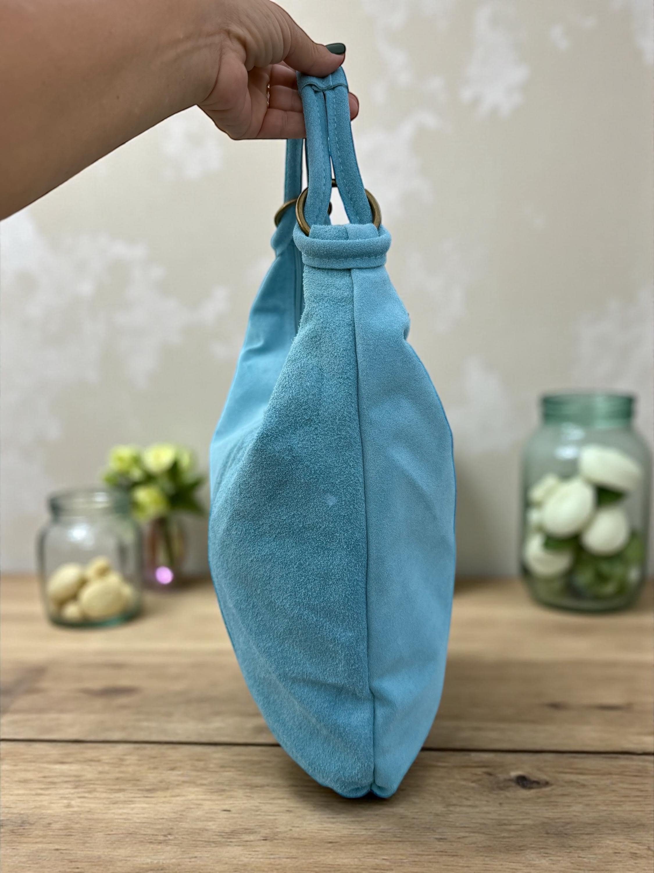 Bolso tote hobo de ante marrón