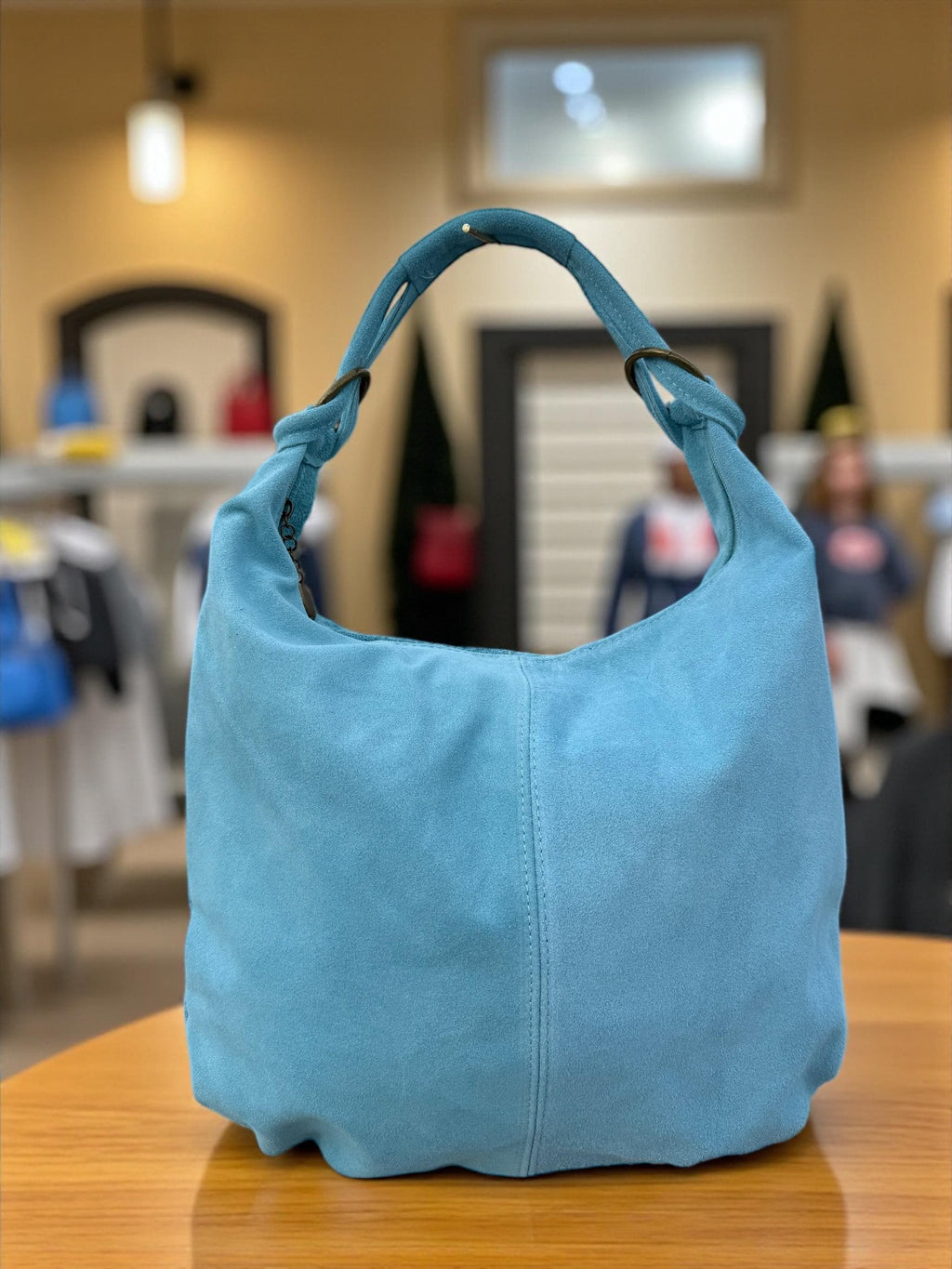 Bolso tote hobo de ante marrón