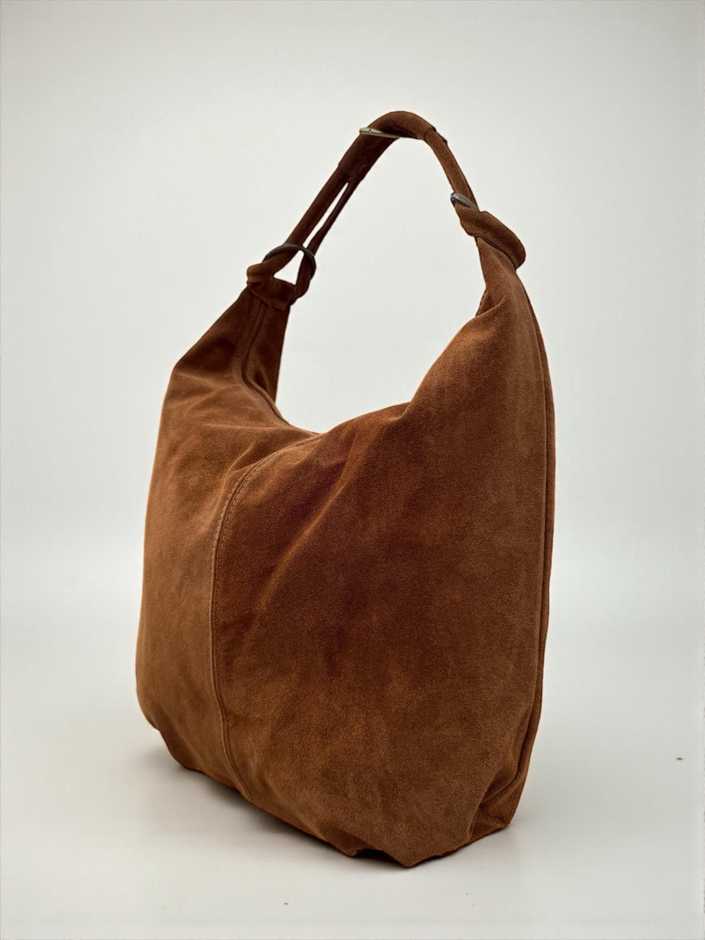 Bolso tote hobo de ante marrón