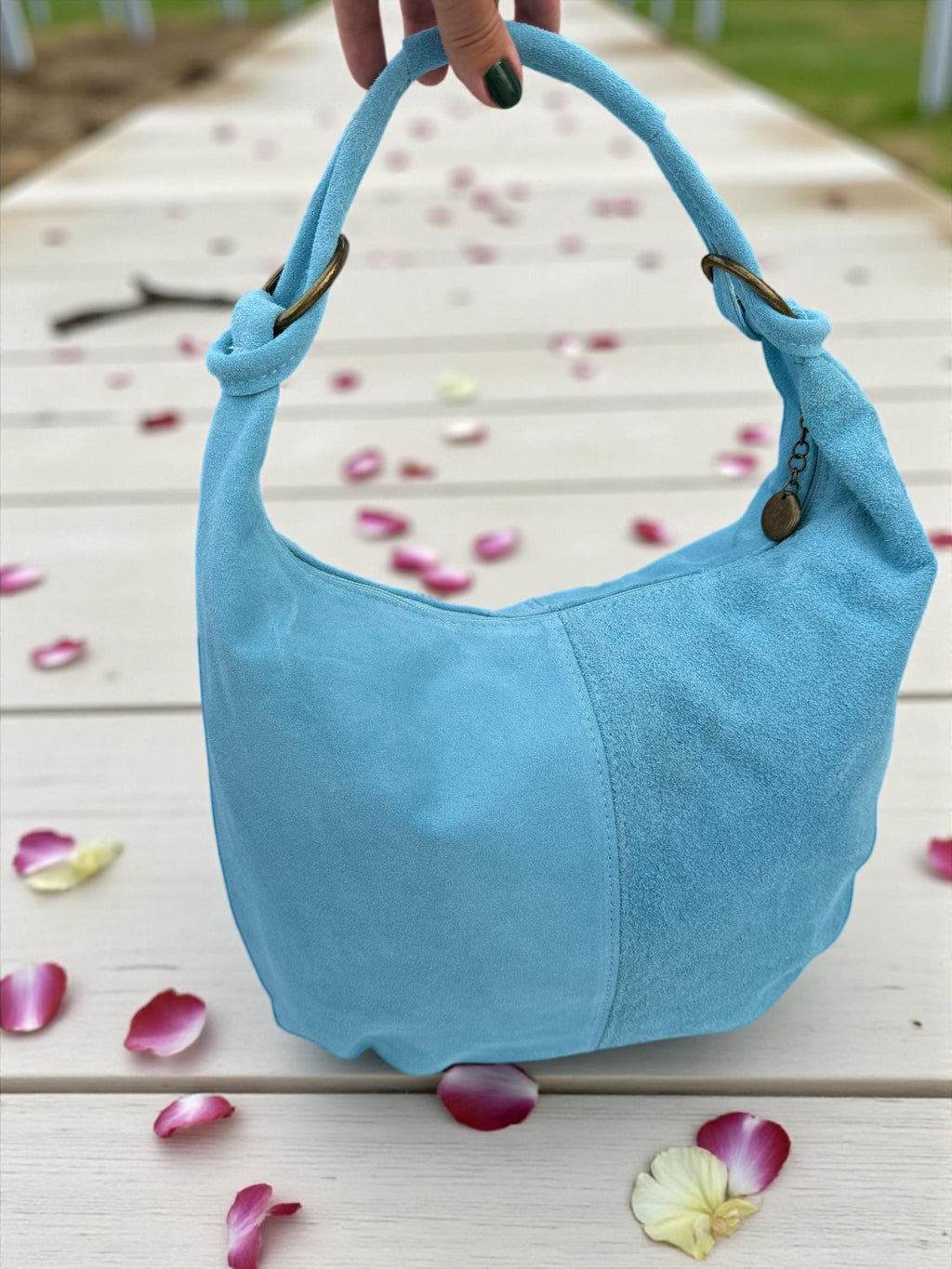 Bolso hobo grande de ante