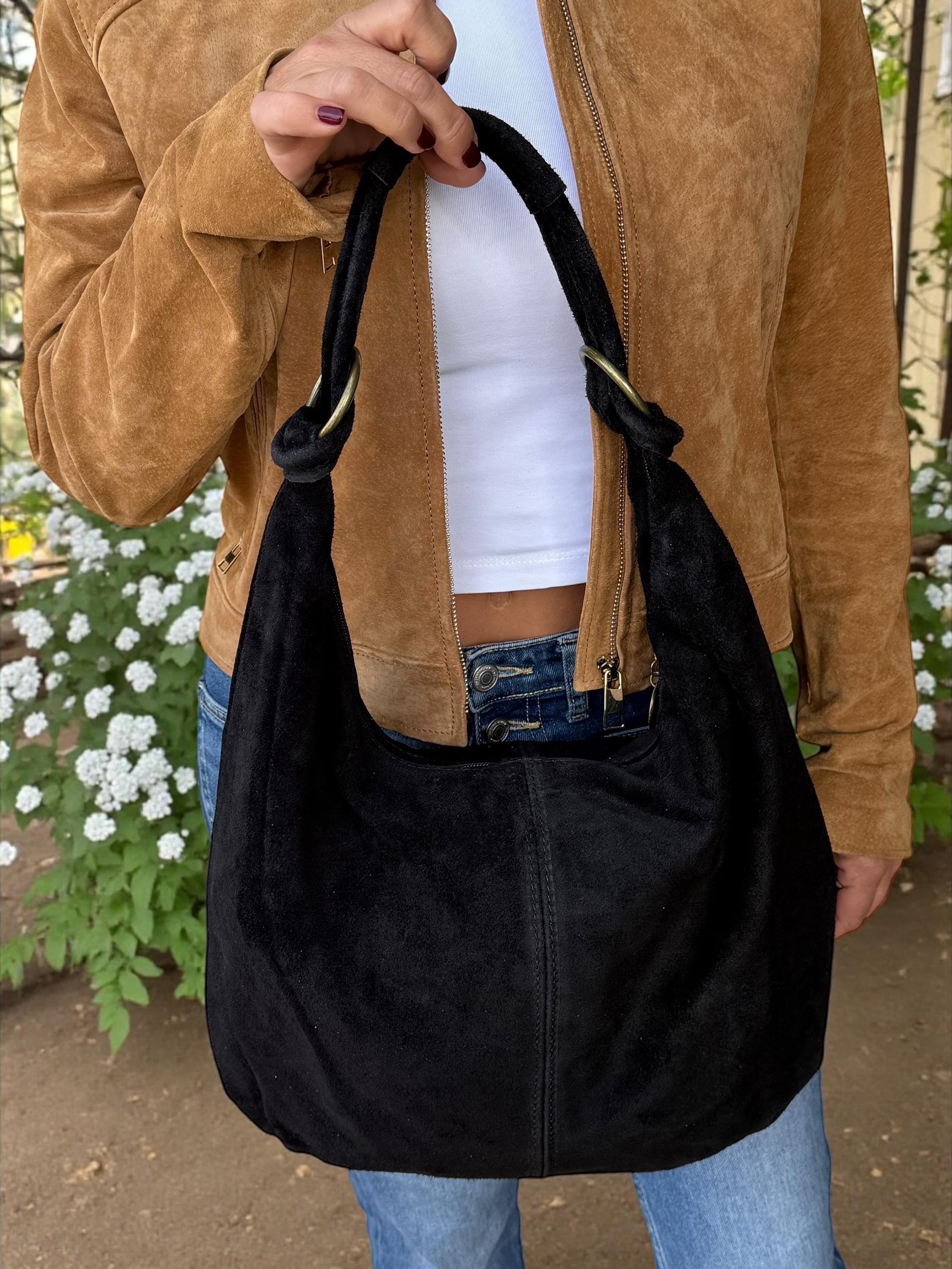 Bolso hobo grande de ante