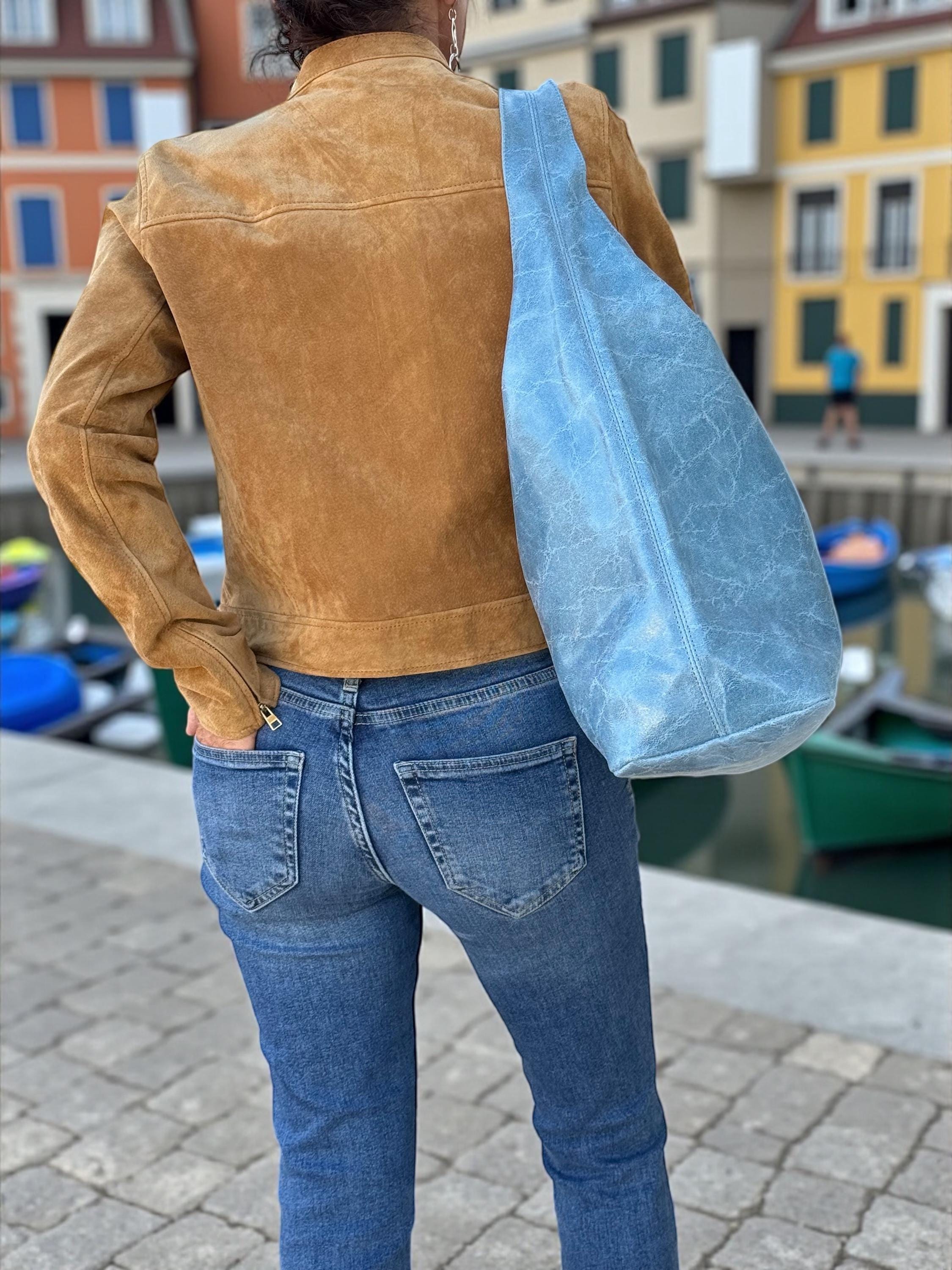 Bolso hobo de cuero holgado