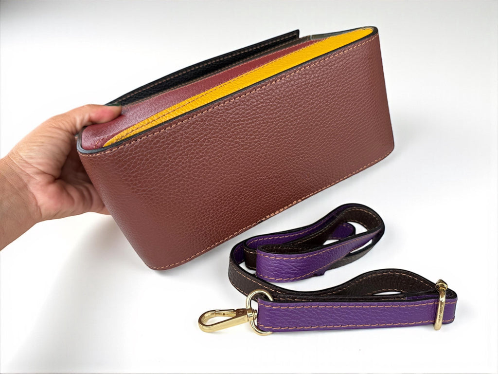 Bolso multicolor de piel auténtica