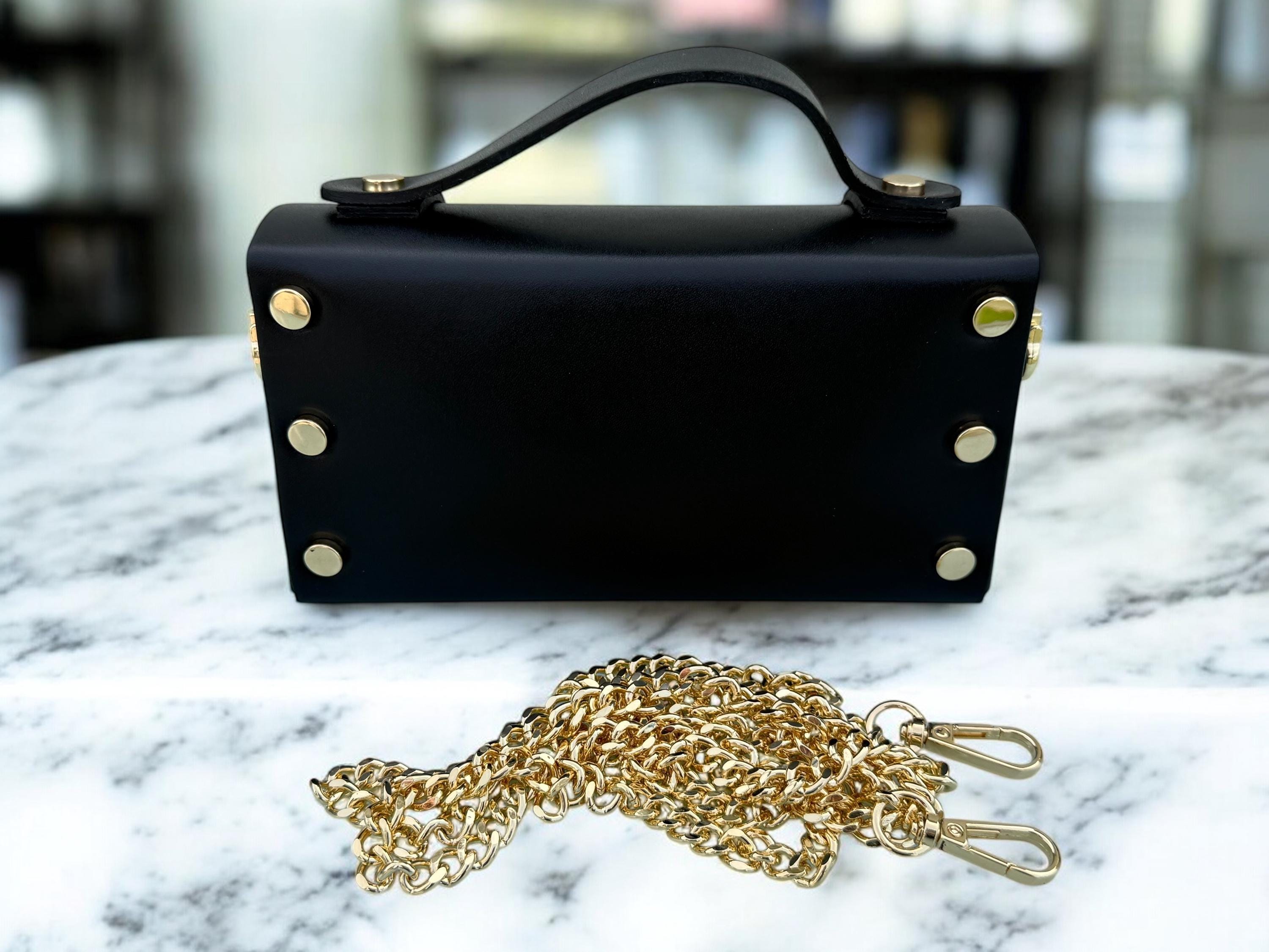 Bolso mini caja estructurado de piel