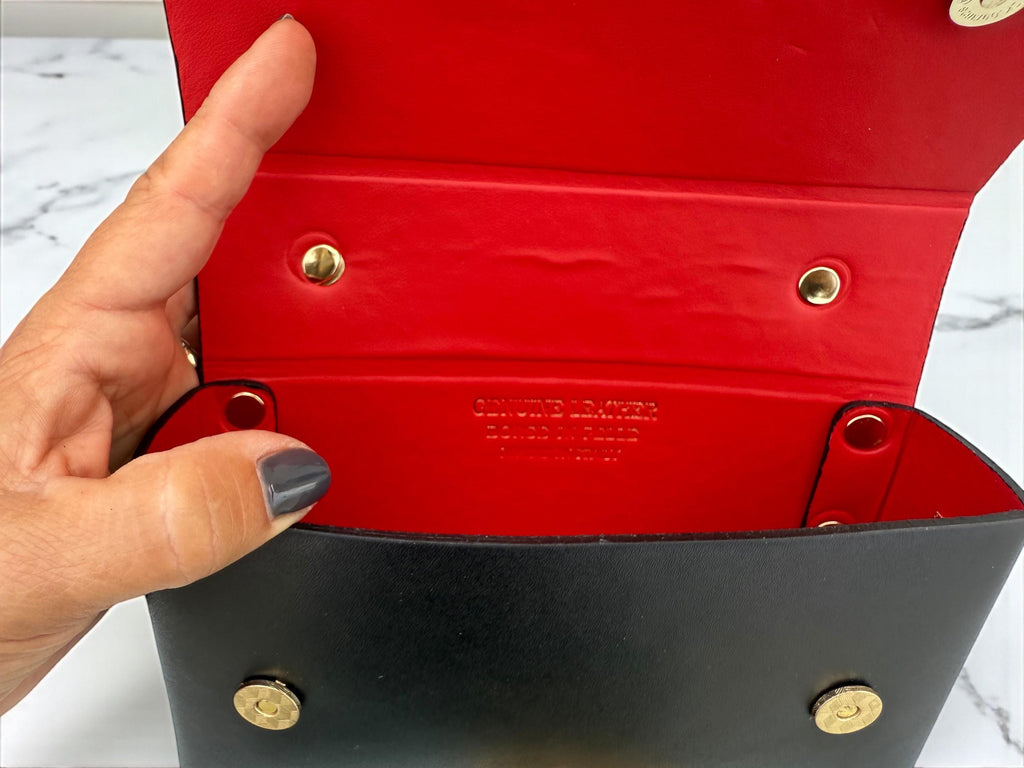 Bolso mini caja estructurado de piel